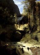 Karl Blechen Gorge at Amalfi oil